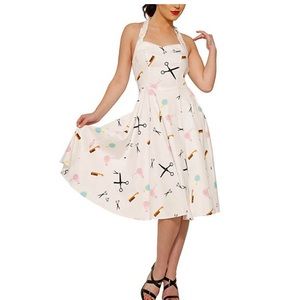 White Salon Halter Dress